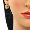 Argolla Huggie 02.210.0569.12 Oro Laminado, con Blanca Zirconia Cubica, Pulido, Tono Dorado