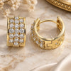 Argolla Huggie 02.210.0569.12 Oro Laminado, con Zirconia Cubica Blanca, Pulido, Tono Dorado