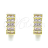 Argolla Huggie 02.210.0589.1.12 Oro Laminado, con Rosado Zirconia Cubica, Pulido, Tono Dorado