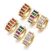 Argolla Huggie 02.210.0589.1.12 Oro Laminado, con Rosado Zirconia Cubica, Pulido, Tono Dorado