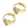 Argolla Huggie 02.210.0597.2.12 Oro Laminado, con Amatista Zirconia Cubica, Pulido, Tono Dorado