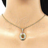 Dije Religioso 05.253.0149 Oro Laminado, Diseño de Guadalupe, con Multicolor Cristal, Pulido, Tono Dorado