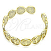 Aro Individual 07.253.0019 Oro Laminado, Diseño de San Judas, Pulido, Tono Dorado (14 MM Thickness, One size fits all)