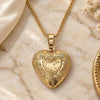 Collares con Dije 04.117.0016.20 Oro Laminado, Diseño de Corazón, Pulido, Tono Dorado (Grosor 02 MM, 20 Pulgadas de Largo)