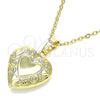 Dije Relicario 05.117.0006 Oro Laminado, Diseño de Corazón, Pulido, Tono Dorado