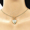 Dije Relicario 05.117.0021 Oro Laminado, Diseño de Corazón, Pulido, Tono Dorado