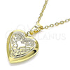 Dije Relicario 05.117.0021 Oro Laminado, Diseño de Corazón, Pulido, Tono Dorado