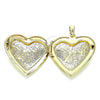 Dije Relicario 05.117.0024 Oro Laminado, Diseño de Corazón, Pulido, Tono Dorado