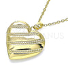 Dije Relicario 05.117.0026 Oro Laminado, Diseño de Corazón, Pulido, Tono Dorado