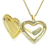 Collares con Dije 04.117.0033.20 Oro Laminado, Diseño de Corazón, Pulido, Tono Dorado (02 MM Thickness, 20 Inches Length)
