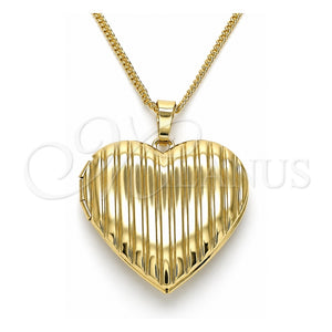 Collares con Dije 04.117.0036.20 Oro Laminado, Pulido, Tono Dorado (02 MM Thickness, 20 Inches Length)