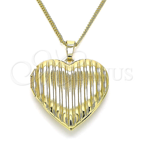 Collares con Dije 04.117.0036.20 Oro Laminado, Pulido, Tono Dorado (02 MM Thickness, 20 Inches Length)