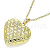 Dije Relicario 05.117.0030 Oro Laminado, Diseño de Corazón, Pulido, Tono Dorado