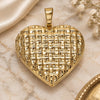 Dije Relicario 05.117.0031 Oro Laminado, Diseño de Corazón, Pulido, Tono Dorado