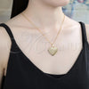 Dije Relicario 05.117.0032 Oro Laminado, Diseño de Corazón, Pulido, Tono Dorado