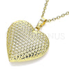 Dije Relicario 05.117.0032 Oro Laminado, Diseño de Corazón, Pulido, Tono Dorado