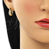 Argolla Huggie 02.210.0599.15 Oro Laminado, con Blanca Zirconia Cubica, Pulido, Tono Dorado