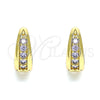 Argolla Huggie 02.210.0599.2.15 Oro Laminado, con Amatista Zirconia Cubica, Pulido, Tono Dorado