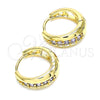 Argolla Huggie 02.210.0599.2.15 Oro Laminado, con Amatista Zirconia Cubica, Pulido, Tono Dorado
