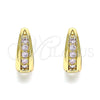 Argolla Huggie 02.210.0599.3.15 Oro Laminado, con Rosado Zirconia Cubica, Pulido, Tono Dorado