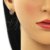 Argolla Huggie 02.210.0600.4.10 Oro Laminado, con Multicolor Zirconia Cubica, Pulido, Tono Dorado