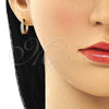 Argolla Huggie 02.210.0602.3.12 Oro Laminado, con Amatista Zirconia Cubica, Pulido, Tono Dorado