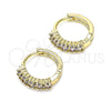 Argolla Huggie 02.210.0602.3.12 Oro Laminado, con Amatista Zirconia Cubica, Pulido, Tono Dorado