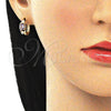Argolla Huggie 02.210.0608.2.12 Oro Laminado, con Amatista and Blanca Zirconia Cubica, Pulido, Tono Dorado