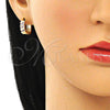 Argolla Huggie 02.210.0609.1.12 Oro Laminado, con Amatista Zirconia Cubica, Pulido, Tono Dorado