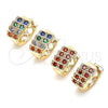 Argolla Huggie 02.210.0616.12 Oro Laminado, con Granate Zirconia Cubica, Pulido, Tono Dorado