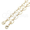 Gargantilla Basica 04.326.0002.30 Oro Laminado, Diseño de Puff Mariner, Pulido, Tono Dorado (08 MM Thickness, 30 Inches Length)