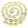 Gargantilla Basica 04.326.0003.24 Oro Laminado, Diseño de Puff Mariner, Pulido, Tono Dorado (10 MM Thickness, 24 Inches Length)