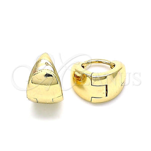 Argolla Huggie 02.195.0135.12 Oro Laminado, Pulido, Tono Dorado