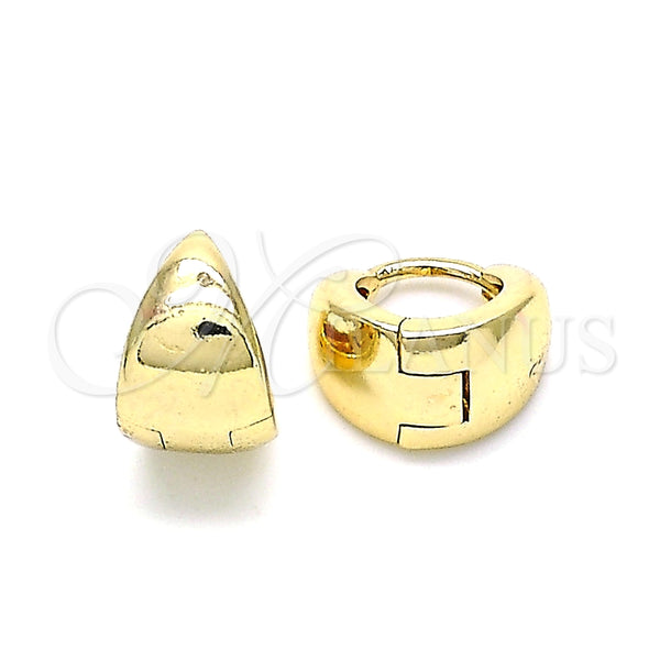 Argolla Huggie 02.195.0135.12 Oro Laminado, Pulido, Tono Dorado
