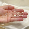 Argolla Huggie 02.210.0625.20 Oro Laminado, con Granate Zirconia Cubica, Pulido, Tono Dorado
