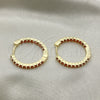 Argolla Huggie 02.210.0625.20 Oro Laminado, con Granate Zirconia Cubica, Pulido, Tono Dorado