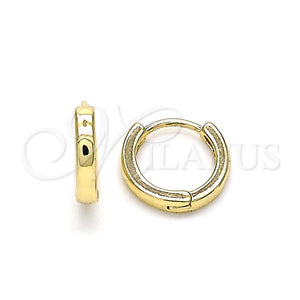 Argolla Huggie 02.195.0133.12 Oro Laminado, Pulido, Tono Dorado