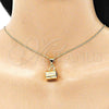 Collares con Dije 04.342.0060.18 Oro Laminado, Pulido, Tono Dorado (02 MM Thickness, 18 Inches Length)