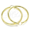 Argolla Extra Grande 02.213.0314.70 Oro Laminado, Diseño de Hueco, Diamantado, Tono Dorado