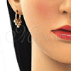 Argolla Huggie 02.63.2717.15 Oro Laminado, Diseño de Bola, Pulido, Tono Dorado
