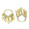 Argolla Huggie 02.63.2718.15 Oro Laminado, Diseño de Gota, Pulido, Tono Dorado