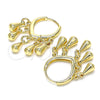 Argolla Huggie 02.63.2718.15 Oro Laminado, Diseño de Gota, Pulido, Tono Dorado