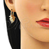 Argolla Huggie 02.63.2721.15 Oro Laminado, Diseño de Delfín, Pulido, Tono Dorado