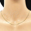 Gargantilla Basica 04.213.0245.18 Oro Laminado, Diseño de Box, Pulido, Tono Dorado (01 MM Thickness, 18 Inches Length)