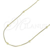 Gargantilla Basica 04.213.0245.18 Oro Laminado, Diseño de Box, Pulido, Tono Dorado (01 MM Thickness, 18 Inches Length)