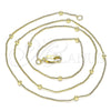 Gargantilla Basica 04.213.0245.18 Oro Laminado, Diseño de Box, Pulido, Tono Dorado (01 MM Thickness, 18 Inches Length)