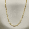 Gargantilla Basica 04.213.0243.18 Oro Laminado, Diseño de Mariner, Diamantado, Tono Dorado (03 MM Thickness, 18 Inches Length)