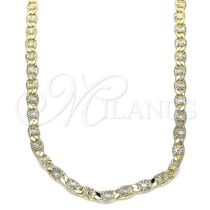 Gargantilla Basica 04.213.0247.22 Oro Laminado, Diseño de Mariner, Diamantado, Tono Dorado (0.80 Gauge, 04 MM Thickness, 22 Inches Length)
