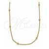 Gargantilla Basica 04.213.0248.18 Oro Laminado, Diseño de Rolo, Pulido, Tono Dorado (Grosor 01 MM, 18 Pulgadas de Largo)