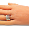Anillo Multi Piedra 01.346.0017.2.09 Oro Laminado, con Granate Zirconia Cubica, Pulido, Tono Dorado (Size 9)